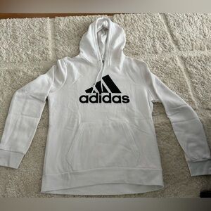 Adidas Core White Hoodie with Subtle Logo